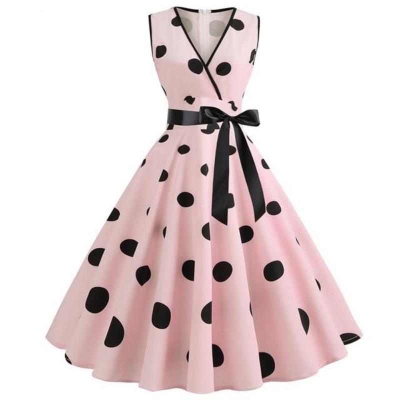 Robe Année 50 Col en V