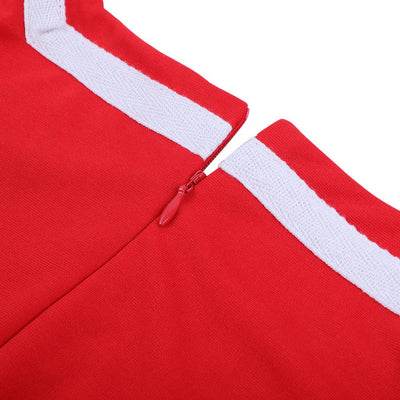 Robe Vintage Grande Taille V Rouge