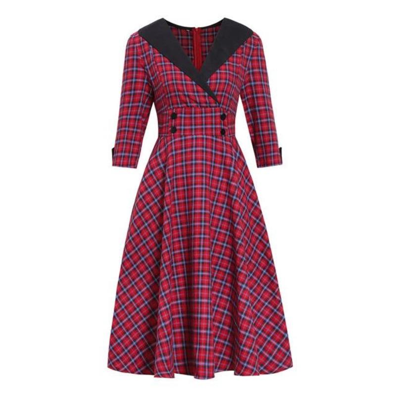 Robe Vintage Hiver Rouge