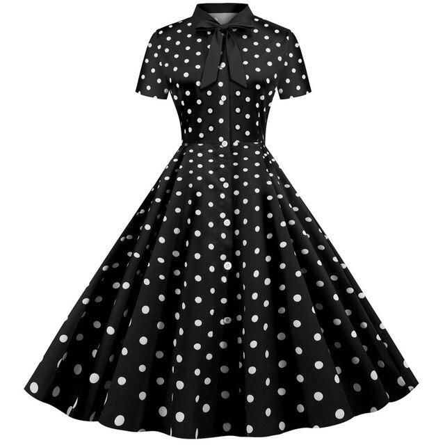 Robe Vintage Rétro Noir