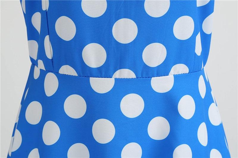 Robe Vintage Rockabilly Bleu Pois