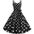 Robe Vintage Rockabilly Noir Pois Blancs