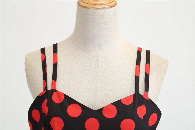 Robe Vintage Rockabilly Noir Pois Rouges