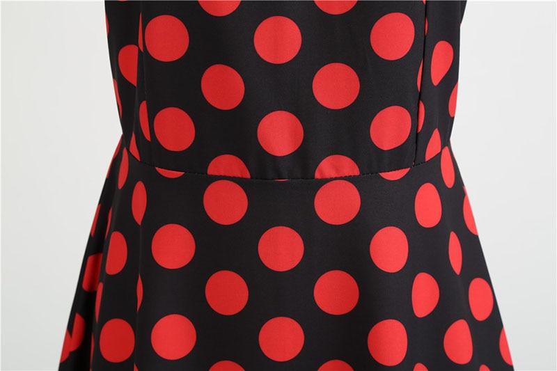 Robe Vintage Rockabilly Noir Pois Rouges