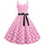 Robe Vintage Rockabilly Rose Pois