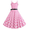 Robe Vintage Rockabilly Rose Pois