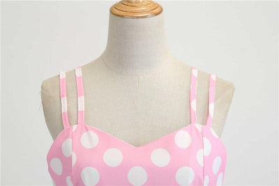 Robe Vintage Rockabilly Rose Pois