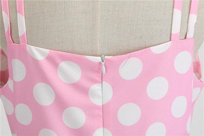 Robe Vintage Rockabilly Rose Pois