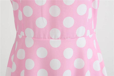 Robe Vintage Rockabilly Rose Pois