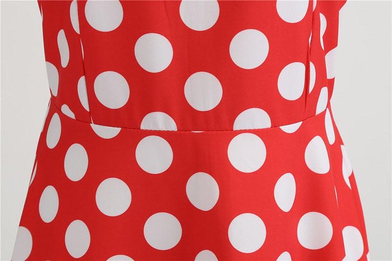 Robe Vintage Rockabilly Rouge Pois Blancs