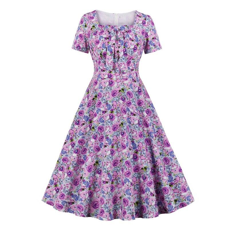 Robe Violette Vintage Année 50